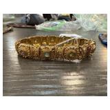 Sterling Silver Bracelet with Gold-Tone Finish and
