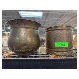 Brass Containers with Hammered Design