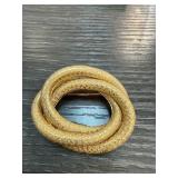 Miriam Haskell Circular Gold-Tone Brooch with Text