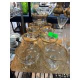 Glass Stemware with Gold Accents