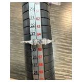 Sterling Silver Ring with Simulated Stones