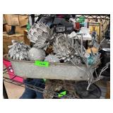 Decorative Silver-Themed Table Accessories in Meta
