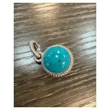 Judith Ripka Sterling Silver Turquoise Pendant