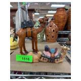 Handcrafted Camel Figurines with Saddle Details