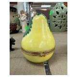 Limoges France Hand-Painted Porcelain Pear Box