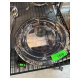 Silver Plated Decorative Serving Tray with Ornate