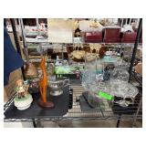 Decorative Items Including Glassware and Figurines