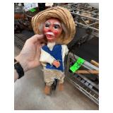 Straw-Hat Puppet Marionette with Wire Strings