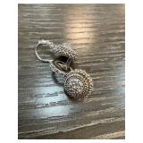 Sterling Silver Earrings with Diamante Detailing a