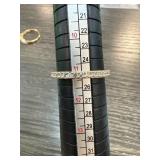 Sterling Silver Band with Clear Stone Accents