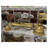 Brass Chandelier Components with Decorative Elemen