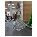 Crystal Decanter with Faceted Stopper