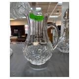 Clear Crystal Pitcher with Fluted and Diamond Patt