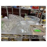 Clear Pressed and Cut Glass Bowls and Tray