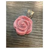 Carolyn Pollack Sterling Silver Rose Pendant