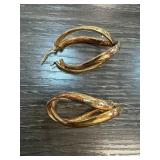 Sterling Silver Twisted Hoop Earrings