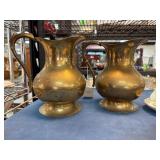 Brass Pitchers with Rounded Bases