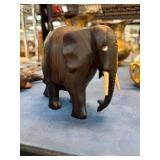 Hand-Carved Wooden Elephant Figurine