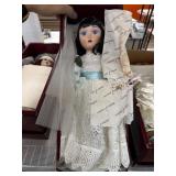 Danbury MInt Porcelain Doll in Lace Dress with Box
