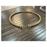 Sterling Silver Bracelet with Round Cut Clear Ston