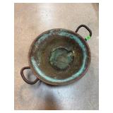 Hand-Hammered Copper Cauldron with Iron Handles
