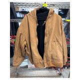 Brown Insulated Hooded Jacket, Unbranded, Size XL/