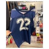 Champion Size 52 Blue and White Jersey #22