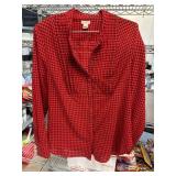 J.Crew Womenï¿½s Red and Black Checkered Shirt, Size