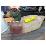 Wooden Duck Decoy with Painted Details