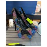 Steve Madden Multicolor Rhinestone Platform Heels