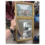 Wall Mirror with Coca-Cola Themed Artwork