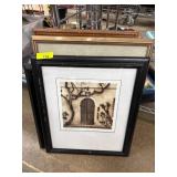 Four Framed Artworks in Various Styles