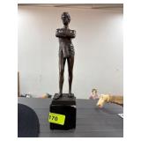 Bronze Statue of a Man on a Marble Base