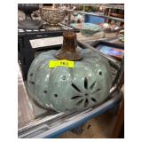 Ceramic Green Pumpkin Luminary