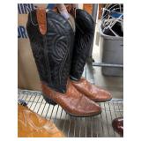 Texas Brand Black and Tan Boots, Size 6 1/2 EE