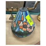 Tiffany-Style Stained Glass Lamp Shade With Floral
