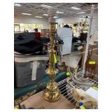 Brass Table Lamp Base with Harp and Bulb Socket