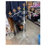 White Metal Floor Candle Holder orative Stand