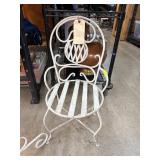 White Wrought Iron Decorative Chair