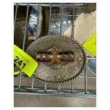 1972 Ramirez Texas Belt Buckle with Scroll Design