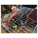Western Riding Spurs with Leather Straps