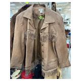 Santa Fe Leather Fringe Jacket with Stud Accents