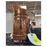 Hammered Copper Pitcher with Handle