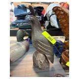 Wooden Quail Figurine on Base