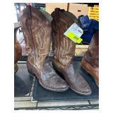 Brown Python Leather Cowboy Boots