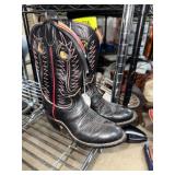 Tony Lama Leather Western Cowboy Boots Size 1