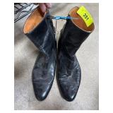 Black Stacy Adams Leather Ankle Boots, Size 9.5