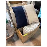 Decorative Throw Pillows in Assorted Fabrics