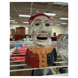 Cast Iron Clown Mechanical Bank As Is