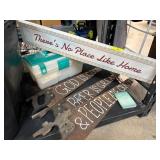 Decorative Saw Blades and Metal Sign Set